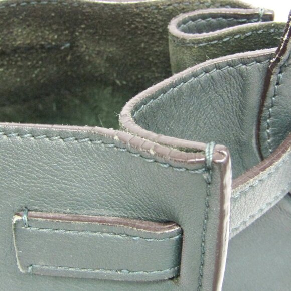 CELINE Khaki Leather Shoulder Bag - Picture 10 of 16